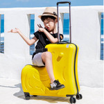 小童马 儿童木马可坐可骑行李箱万向轮拉杆箱卡通可爱旅行箱登机箱C