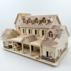 房屋模型屋古代小房子木质diy小屋子手工制作礼物拼装建筑小别墅
