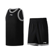 李宁/LI NING 李宁套装男速干透气篮球比赛运动服2021年夏款 AATR011