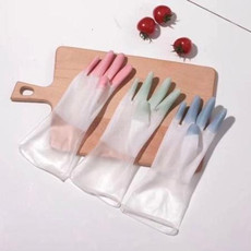 新款夏季洗碗手套女薄款防水耐用家务厨房洗菜洗衣服橡胶乳胶塑胶