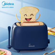 美的/MIDEA 多士炉烤面包片机全自动家用小型吐司机不锈钢2片早餐机神器三明治机RP2L18W1A