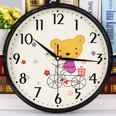挂钟客厅超静音挂表创意时钟儿童卡通卧室钟表现代简约石英钟