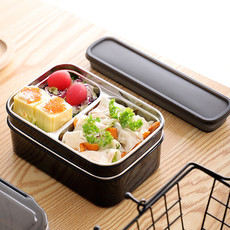  304不锈钢饭盒便当盒注水加热分层饭盒便携学生公司食堂快餐盒