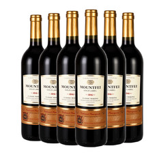 六瓶 法国原酒进口红酒Mountfei金标甜红葡萄酒